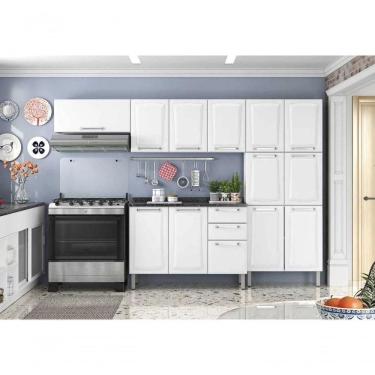 Imagem de Cozinha Completa Branca Em Aço 4 Peças Tarsila