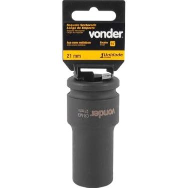 Imagem de Soquete Sextavado de Impacto Longo Encaixe 3/4" 21mm Aço Cromo - Vonder
