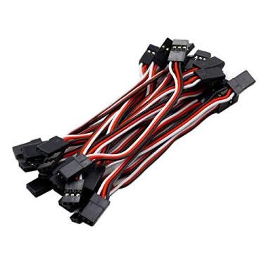 Imagem de Cabo de extensão Hxchen, 20 peças, cabo de extensão de 3 pinos, macho para macho, conectores de fio de chumbo para Servo Extension, placa de controle de conexão, peças de controle remoto, RC JR Futaba RC Carro ou Aviões 110 mm/4,3"
