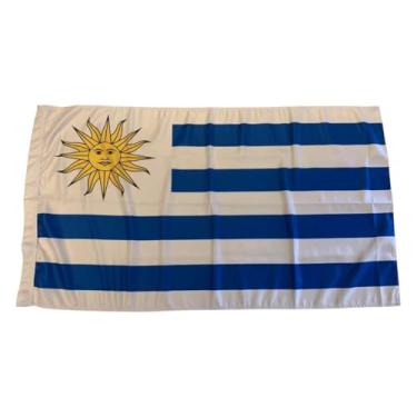 Imagem de Bandeira Vários Países 1 face 71 x 1,28 100% Poliéster Nações (Uruguai, 71 x 1,28)