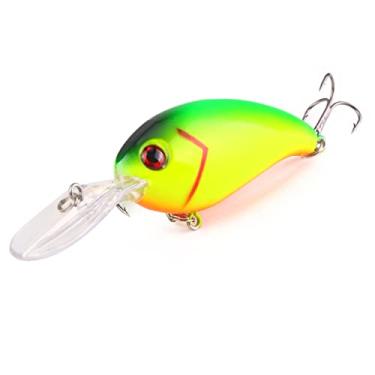 Imagem de ZZTWER 1 Isca de pesca de manivela 10 cm 14 g Isca rígida artificial para robalo, lúcio, pesca marítima