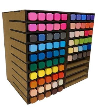 Imagem de ORGANIZADOR DE CANETINHAS EM MDF - EXPOSITOR ATÉ 36, 60, 120 CANETAS(120 CANETINHAS)
