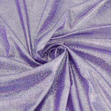 Imagem de PH PandaHall Tecido de folha metálica 1,8 metros de largura tecido elástico brilhante a laser roxo magia iridescente tecidos elastano elástico para decoração de fantasias de artesanato de dança, 99 cm