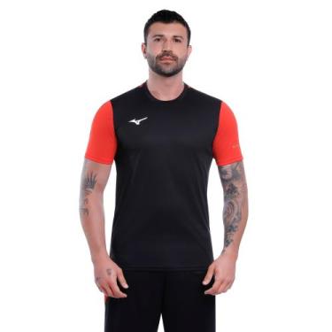 Imagem de Camiseta de futebol Mizuno Morelia Masculina, Preto, P