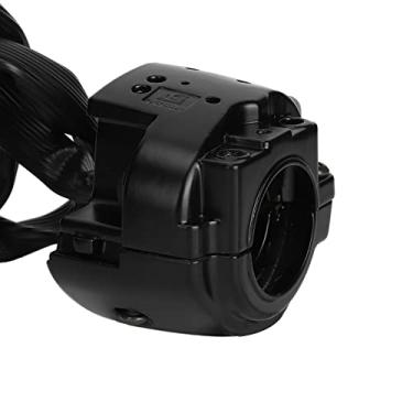 Imagem de Zhjvihx Controles do GUIDOO MOTOCICLETA, Desempenho Estável Com Chicote Elétrico, Interruptor do Botão Buzina, Farol Alto, Farol Baixo, Sinal De Direzao à Esmberda Para Guidão De (Preto)