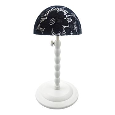 Imagem de predolo Suporte para perucas com altura ajustável, portátil, para mesa de viagem, resistente, cabeça de manequim para perucas e chapéus, estilização e, Preto