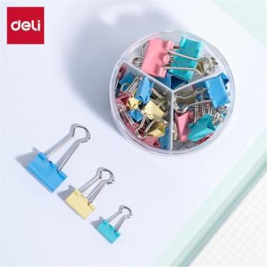Imagem de Prendedor de Papel, Deli, Binder, Clips Set, Colorido, 50 peças