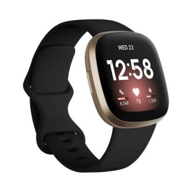 Imagem de Pulseira De Silicone Para Smartwatch Fitbit Versa 4 3 Sense 2, Acessór