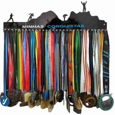 Imagem de Porta Medalha Corrida Montanha Masc Para Até 100 Medalhas - QUADRO DE 