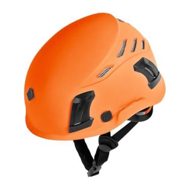 Imagem de menolana Capacete para atividades ao ar livre, capacete leve para adultos, confortável de meia cúpula, rígido para ciclismo, espeleologia, busca, deriva, Laranja