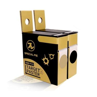 Imagem de Pasters para alvos de tiro, 1000 por caixa, autocolantes para alvos de tiro redondos com dispensador autocolante para tiro com pistola, espingarda, pistola de airsoft BB