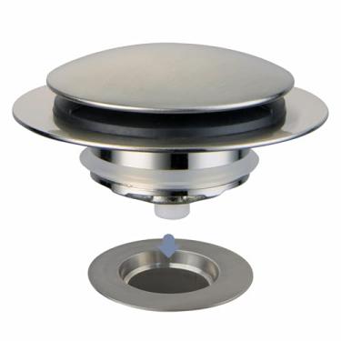 Imagem de HIDROP Tampa De Ralo Banheira Escovada, Universal Pop-Up Para Banheira, Tip Toe, Kit Conversão, Substitui Ralos Elevação E Giro, Com Alavanca Acionamento Tip-Toe Instalação Fácil (Escovada)