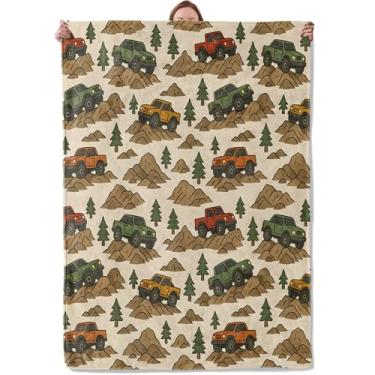 Imagem de Cobertor de carro off-road presentes para mulheres meninas crianças, macio, quente, leve, flanela, montanha, aventura, carros, cobertores para quarto, sala de estar, casa, sofá, decoração de