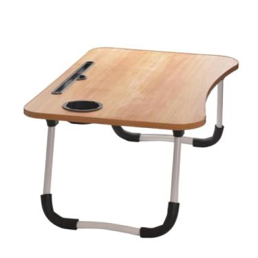 Imagem de Mesa Notebook Dobrável Portátil Cama Sofá Refeição Tablet Estudo Home Office(Madeira Clara)