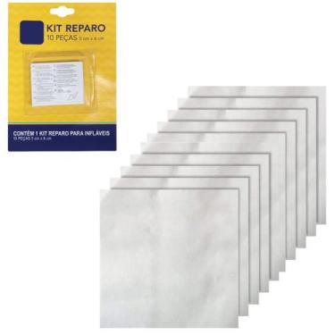 Imagem de Kit 10 Adesivos Reparo Infláveis Piscina Colchão Tapa Furo - Bel