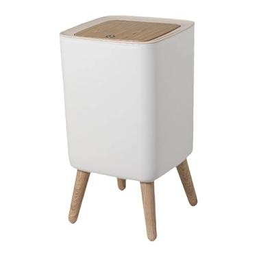 Imagem de Generic Lixeira com tampa, lixeira portátil multiuso para quarto, sala de estar, banheiro, banheiro de fazenda