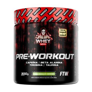 Imagem de Pre Workout 300g Whey Nerd, Maça Verde