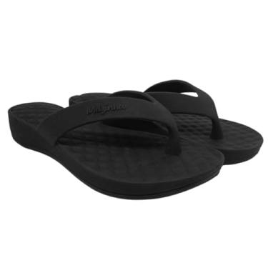 Imagem de Chinelo Sandália Feminino Ortopédico Confortável Casual Mel | Leve Anatômico Antiderrapante | Tamanhos 34/35 | 2 Cores (Preto, BR, Adulto, Faixa Numérico, 34, 35)
