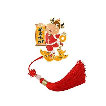 Imagem de SUNESA Marcador de livro de metal feito à mão, marcador de página de latão com borla, adequado para mulheres, meninas, crianças, leitoras, escritores, marcador de página de metal