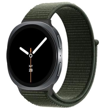 Imagem de Pulseiras de nylon para Samsung Galaxy Watch 8 de 40 mm e 44 mm/8 Classic 46 mm masculino/feminino, pulseira esportiva de tecido macio para Samsung Galaxy Watch 8 Classic de 46 mm/8 44 mm e 40 mm
