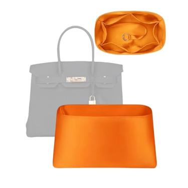 Imagem de Organizador de seda luxuoso para Lindy 19/26/30/34 – Inserção leve para bolsa de mão com bolsos, forro de cetim macio, mantém a forma da bolsa, organizador de bolsa premium e modelador de bolsa