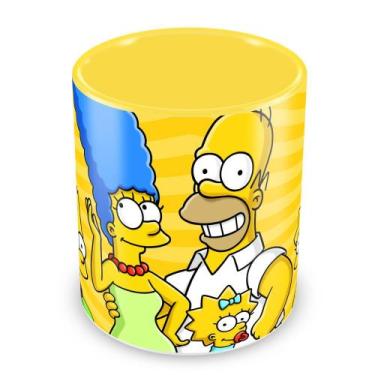 Imagem de Caneca Personalizada Os Simpsons - Porcelana Alta Brilho Amarela - Amo