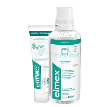 Imagem de Kit Sensitive Whitening | Enxaguatório 400ml + Creme Dental Sensitive Whitening 110g