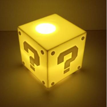 Imagem de Luminária de Mesa Bloco Interrogação Charada Super Mario - Super 3D