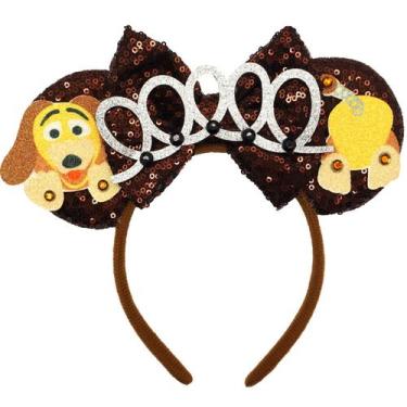 Imagem de Bandana ZHENNAN Glitter Slinky Dog Bow ajustável 21x14cm