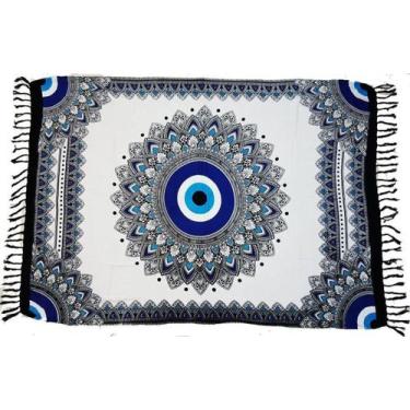 Imagem de Canga De Praia Olho Grego - Branco/Preto - Bali