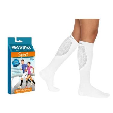 Imagem de Meia de Compressão Kendall 3/4 Sport 20-30mmHg 3112 Branco - P, Branco