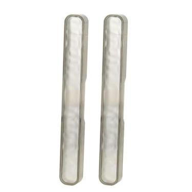 Imagem de 2 peças porta-escovas de dentes reutilizáveis estojo de escova de dentes para viagem (cinza)