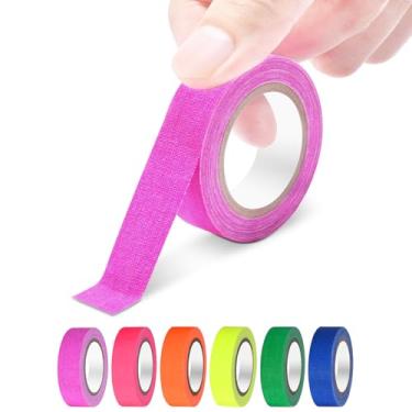 Imagem de Conjunto de adesivos decorativos de 6 cores, rolos de adesivos coloridos, adesivos de etiquetas para artesanato faça você mesmo, suprimentos de scrapbook, decoração de porta de parede, casa, um rolo