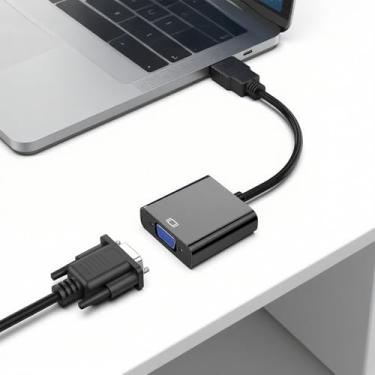 Imagem de Pacote com 2 adaptadores HDMI para VGA, banhado a ouro (macho para fêmea) para computador, desktop, laptop, PC, monitor, projetor, HDTV, Chromebook, Raspberry Pi, Roku, Xbox e mais, preto