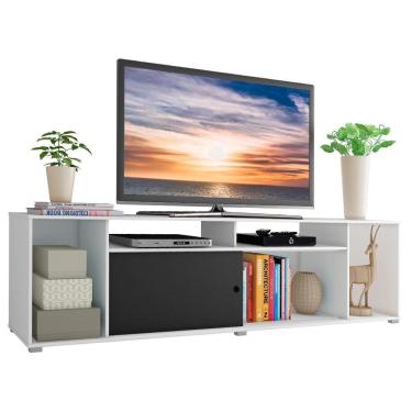Imagem de Rack para TV até 65" Cancun Branco/Preto Madesa