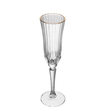 Imagem de Taça para Champanhe Cristal Fio Ouro Belle Jour 160ml 6un Wolff