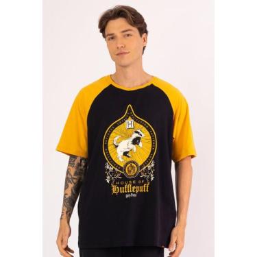 Imagem de Camiseta Harry Potter Casa Lufa-Lufa - Piticas, 16, Preto, Unissex