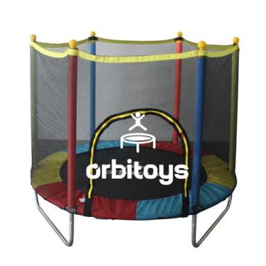 Imagem de Cama Elástica Infantil Pula Pula Trampolim 1,40 M Playground Orbitoys