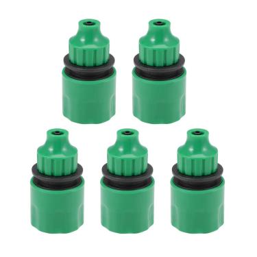 Imagem de Adaptador de tubo de mangueira de conector rápido da uxcell para tubo de mangueira de diâmetro interno de 4 mm para sistema de irrigação de jardim 5 peças