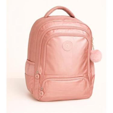 Imagem de Mochila Feminina Tactel Grande e Impermeável com Compartimentos e Bols