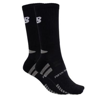 Imagem de Meia Unissex New Balance Kit 3 NB74A Preto, Preto, G