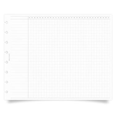 Imagem de Agenda dobrável Habits – Rastreador de hábitos de 2 meses, papel branco grosso, grade diária dobrável, design neutro, discbound para planejadores de tamanho de meia carta