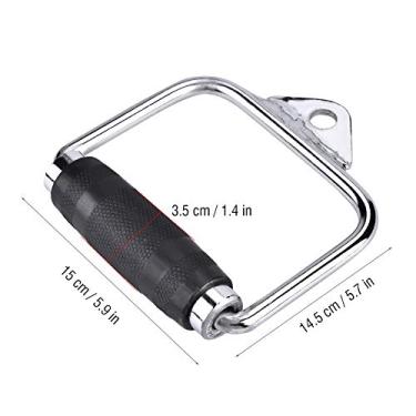 Imagem de Alça de Estribo de Extensão única de Alta Resistência, Acessório de Cabo de Ginástica, Borracha de Aço Prata 827g 15 * 14,5 * 3,5 Cm para Treinamento de Ginástica Em Casa