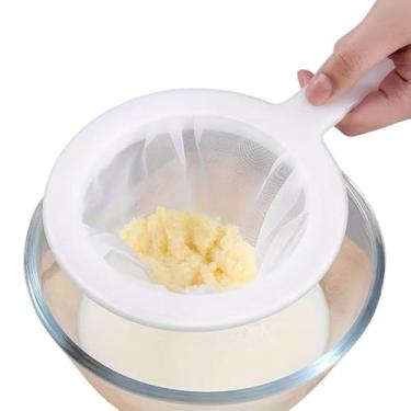 Imagem de Peneira ultrafina De Malha nylon Filtro Plástico coar Com Alça Suco De Chá Em Pó De Leite De Soja (200 mesh)