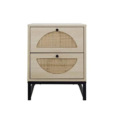 Imagem de Mesa lateral com gaveta, suporte de exibição para quarto e sala de estar, mesa lateral de cabeceira, gaveta de armazenamento, mesa de cabeceira