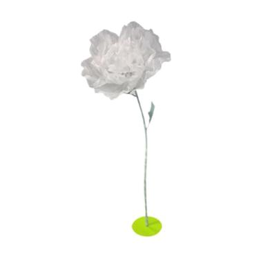 Imagem de Lilihuimaoyi Decoração de Casamento com Fundo de Flores Gigantes E Base, Branco