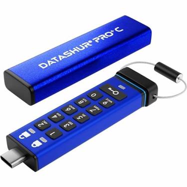 Imagem de iStorage DatAshur PRO+C 32 GB | Certificado FIPS 140-3 Nível 3 | Unidade criptografada de hardware USB tipo C segura | Proteção por PIN | Adaptador Tipo C-A incluído - Compatível com TAA
