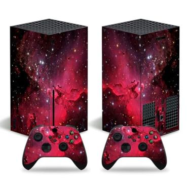 Imagem de Skin Wrap Compatible with Xbox Series X, Vinyl Decal Protective Sticker Red Starry Cover for Game Console & Controller