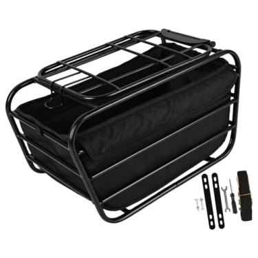 Imagem de Colaxi Cesto traseiro para bicicleta, leve, para guardar objetos, ideal para carregar, transportar animais de estimação, acampar e fazer compras, com Forro, 38 Cm X 23 Cm X 21.5