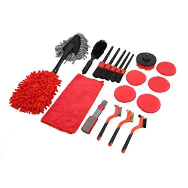 Imagem de aqxreight Conjunto de Escovas de Detalhamento de Carro Flexibilidade Longa Limpa Rodas de Carro Reutilizadas Kit de Escova de Limpeza de Couro do Motor Interior Perfeito Exterior Estreito Lug